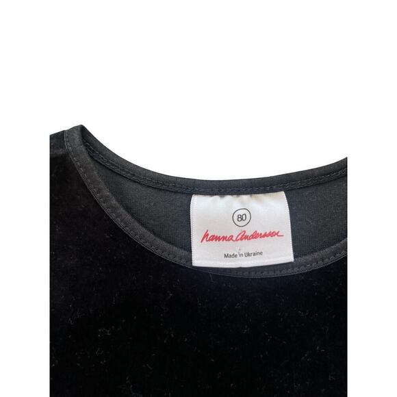 Hanna Andersson Black Velour Dress 80cm/18-24m - Picture 2 of 3